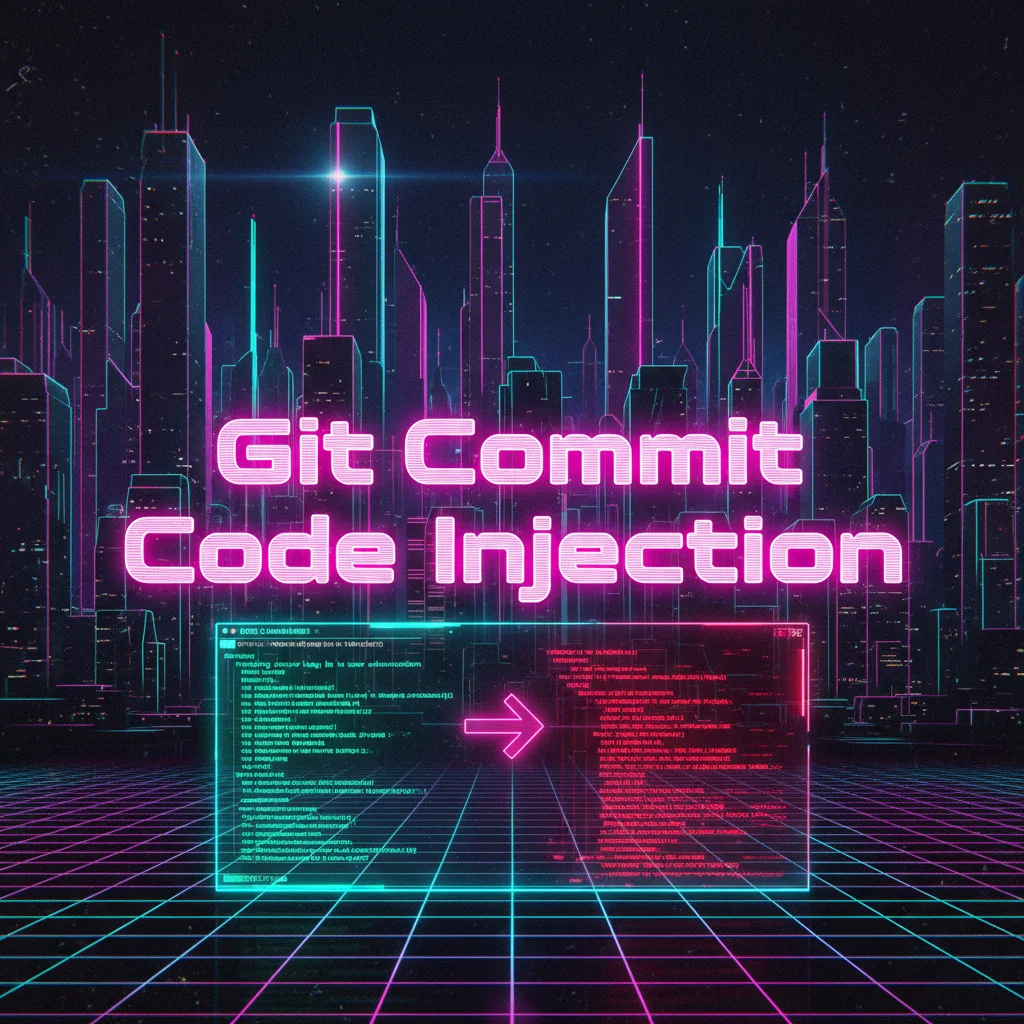 Git commit message code injection