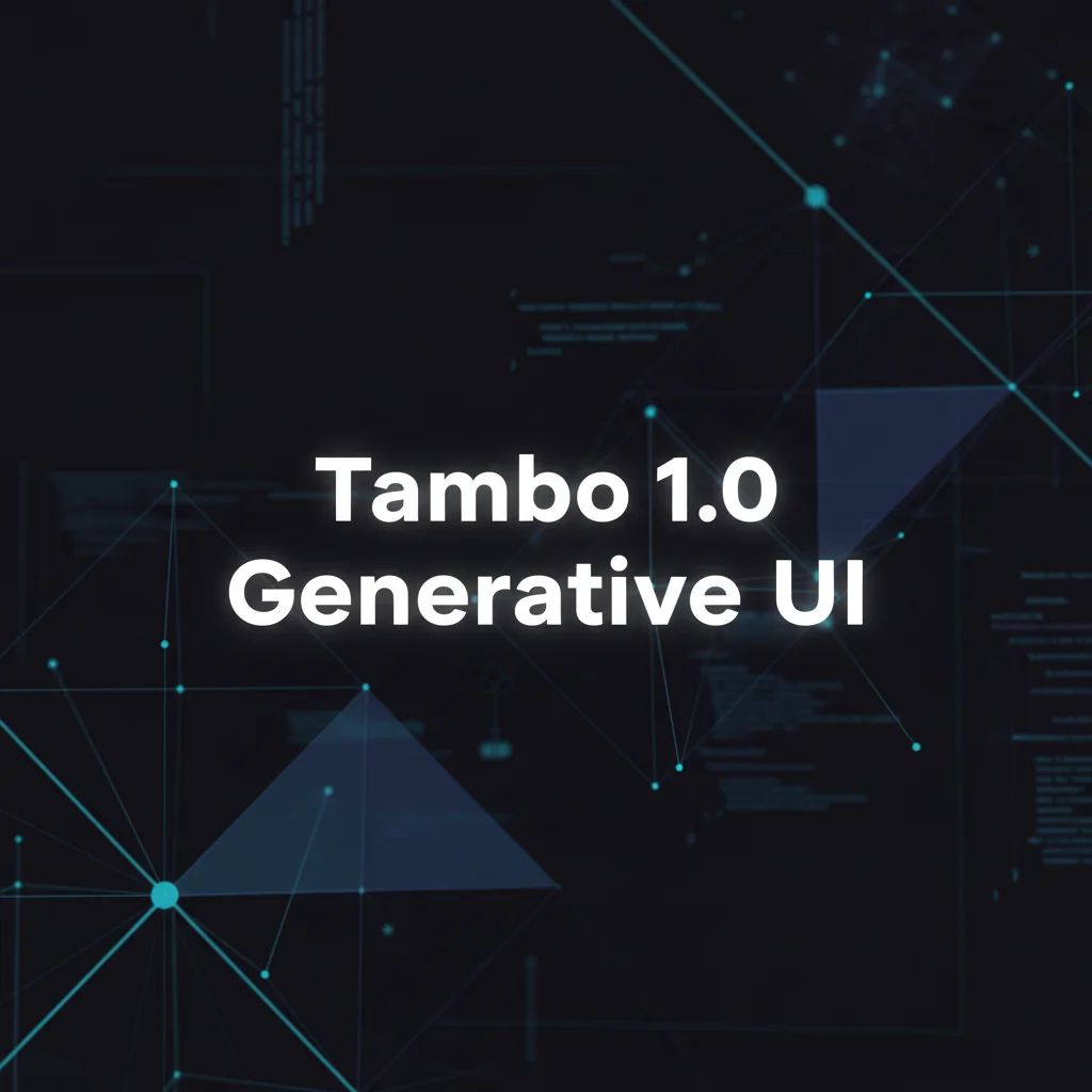 Tambo generative UI SDK